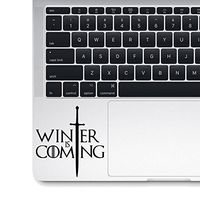 Winter is Coming Game of Throne Macbook Laptop Car Die-cut Vinyl Decal Sticker (Black)