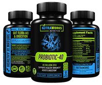 Premium Probiotic 40 Billion CFU - Super Strength Probiotics Supplement to Assist Digestion & Promote Healthy Immune System for Men and Women. Non-GMO, Gluten & Sugar Free - 60 Veggie Capsules
