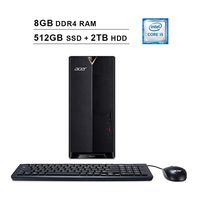 2020 Premium Acer Aspire TC 885 Desktop Computer (8th Gen Intel 6-Core i5-8400 up to 4.0 GHz, 8GB DDR4 RAM, 512GB SSD (Boot) + 2TB HDD, Intel UHD 630, WiFi, Bluetooth, HDMI, Windows 10 Home)