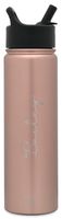 Simple Modern 22 Ounce (Custom) Summit Water Bottles with Straw Lid - Vacuum Insulated Tumbler Double Wall Travel Mug 18/8 Stainless Steel Flask -Rose Gold