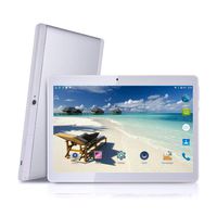 MRMAODOU 3G Unlocked Android Tablet 10 inch with Dual SIM Card Slots Octa Core 4GB RAM 64GB ROM Phablet Built in WiFi GPS Phone Call Phablet (White with Silver)