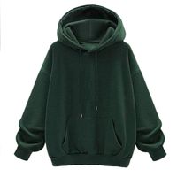 Willow S Sweatshirts for Women Hoodie Plus Size Solid Color Pocket Drawstring Sweater Pullover Green