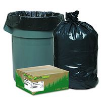 Earthsense Commercial RNW5820 Recycled Can Liners, 55-60gal, 2mil, 38 x 58, Black (Case of 100)