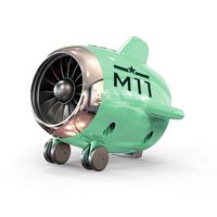 TWS Airplane Wireless Bluetooth V5.0 Speakers,Dosmix Retro Speakers, Dual Audio Interconnection,Hands-free Calls,5 Hours Playtime,Micro SD Support for Kitchen Bedrooms Desk Shelf Party Outdoor (Green)