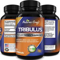 Pure & Natural Tribulus Terrestris Extract - Testosterone Booster + Male Enhancement Supplement & Triglycerides - Helps Maintain Muscle Mass + Bone Density - Combats Loss Of Libido