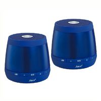 JAM Plus Portable Speaker, 2-Pack, Pair 2 for Stereo Sound, Perfect for Travel, Kitchen, Office, Dorm Room, Incredible Sound, Small Speaker, iPhone, Android, Rechargeable Battery, HX-P240DLC-DP Dark Blue