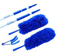 Extension Rod & Blue Extension Duster 2 Complete Sets, Extend 18-20 feet Cleaning High Ceilings, Cathedral Ceilings, Ceiling Fans, Micro Fiber Duster, Cobweb Duster