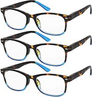 Reading Glasses Set of 3 Great Value Spring Hinge Readers Men and Women Glasses for Reading +2
