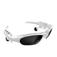 Bluetooth Sunglasses Headset, DDSKY Wireless Bluetooth 5.0 Glasses Earphones Stereo Hand Free Sport Headphone with 270 ° Rotation for All Smart Phones and Outdoor Activities (White)