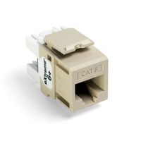 Leviton 61110-BI6 Extreme Quick Port Connector, Ivory, 25-Pack