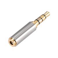 uxcell 3.5mm Stereo 4 Pole Male to 2.5mm Female Connector Audio Video Adapter Coupler Converter Zinc Alloy