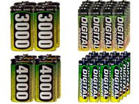 16 Aa 2600 Mah + 16 Aaa 1200 + 4 C 3000 Mah + 4 D 4000 Mah Nimh Accupower Batteries