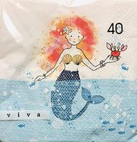 Viva Mermaid Paper Luncheon Napkins, 40 ct