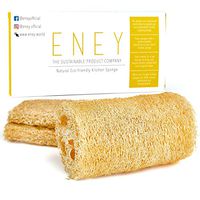 ENEY Eco-Friendly Natural Kitchen Washing Up Sponge | 100% Plant-Based Biodegradable | Four Pack of Non-Odor Dish Sponges | Sustainable Unbleached Loofah | Plastic-Free