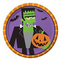 Creative Converting 8 Count Sturdy Style Paper Dessert Plates, 7", Creepy Characters