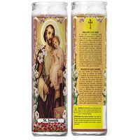 Gifts by Lulee, LLC Set of 2 St Joseph Prayer Candles 2 Veladoras De San Jose/