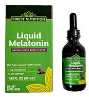 Finest Nutrition Melatonin 1mg, Liquid Melatonin, Mixed Berry, 2 Fl. Oz.