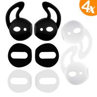 EarFit Hooks and Covers | 2 Pair Slimfit Slide in Case | 2 Pair Hook Secure Silicone Ear Pods Sport Accessories Compatible with AirPods 1 & 2 Headphones/Earphones/Earbuds, 4 Pair