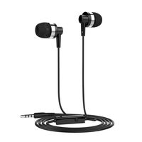 AutumnFall 3.5mm In-Ear Headphones Sport Earbuds Stereo Bass 3.5mm Jack Headset for iPhone/Sony/Sumsung (Black)