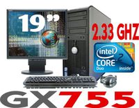 Dell Optiplex GX755 PC DESKTOP TOWER Core 2 Duo 2330 MHz 80GB 2GB XPPRO+19" LCD