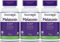 Natrol Melatonin Timed Release Tablets, 3mg 100 Count (Pack of 3) Packaging May Vary