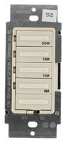 Leviton LTT30-1LT Decora 600W Incandescent/5A Resistive 5-10-15-30 Minute Preset Countdown Timer, Single Pole, Light Almond