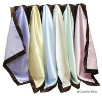 Lilac Chocolate Comfort Silkie Original Security Blanket. Soft Flannel & Silkie Satin.