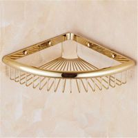 LAONA European style stainless steel jade gold bathroom fittings, soap dish toilet brush rack,Basket 1