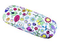 Floral Glasses Case Protective Holder Hard Leather Eyeglasses Case - 07
