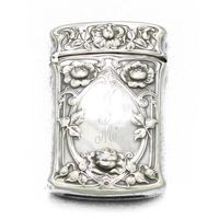 Match Safe by Gorham, Sterling Deco Rose Design