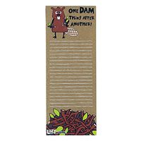 One Dam Thing After Another Magnetic Animal Print Notepad by LazyOne | 50 Easy Tear Off Sheets Of Paper (ONE SIZE)