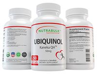 NutraBulk Premium Ubiquinol 50mg Soft Gels - 250 Count