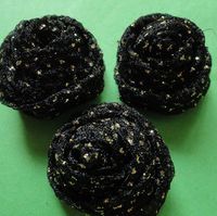 20xorganza Ribbon Rose Flower Wedding Appliques-(pick Color) (Black)