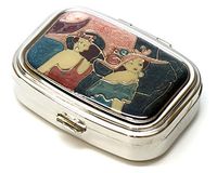 Speert Durable & Portable Metal Pill Boxes Model 9351 in Pewter