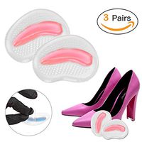 Ball Of Foot Pain Relief Metatarsal Pads, Anti Slip Forefoot Cushioning for High Heels - Self-Sticking Foot Gel Cushions, Massage Orthoic Shoes Insoles, Metatarsalgia Feet Treatment (Red)