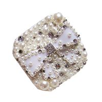 [White Bowknot & Beads] Special DIY Contact Lenses Box Case/Holders Container