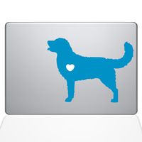 The Decal Guru I Love My Golden Retriever Decal Vinyl Sticker, 13" MacBook Air, Light Blue (1483-MAC-13A-LB)
