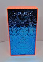 Fujima Blue Plate Skull 100s Size Push-N-Open Button Cigarette Case