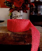 Jute Burlap Ribbon - RED 1.5 INCH X 10 Yards