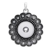 2018 NEW Crystal Alloy Pendant for Fit Noosa Necklace Snap Chunk Button A75 Bright Stylish For gift Simple Lovely Cheap Aesthetic Fashionable Best Comfy