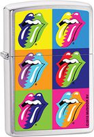 Zippo Personalized Message Engraved on Backside Customized Celebrities Lighter Windproof Lighter (Rolling Stones) (Style2)