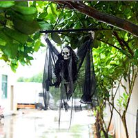 Indexshop Halloween Ghost Decorations Animated Horrible Floating Ghoul Ghost Skeleton Face Hanging Skeleton Flying Ghost Decor for Yard Outdoor Indoor Party (Black)