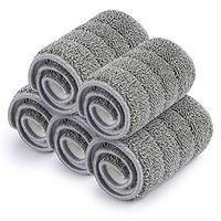 FORSPEEDER Microfiber Mop Pads Reusable Washable Spray Mop Flat Replacement Heads Refill Pack for Wet or Dry Floor Cleaning and Scrubbing 5 Pack