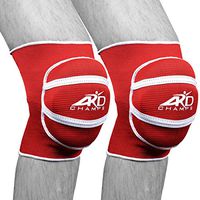 ARD Foam Pair of Poly-cotton Non-slip Elastic Fibre Knee Pads Protector Junior (Red)