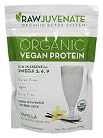Raw Green Organics - RawJuvenate - Organic Vegan Protein - Vanilla - Rich in Essential Omega 3, 6, 9 - 10.37 oz. (294 Grams)