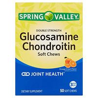 Spring Valley Glucosamine Chondroitin Orange Cream Flavor 50 Soft Chews (Pack of 2)