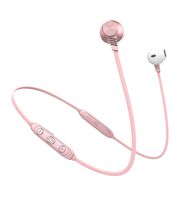 Bluetooth Earbuds, L5 Pro Wireless Earbuds, Stereo Bass Headphones for Sports and Up to 10 Hours Playtime Compatible with Apple iPhone and Andorid (Rose Gold, Bluetooth 4.2, IPX4) (Pink)