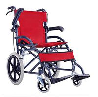 TX Medical Wheelchair Lightweight Foldable Portable for Deformity and Elderly, Liftable Handrails, 11Kg,Red