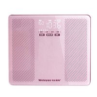 Sy jiangk Pink Metal Weight Compact Electronic Bathroom Scale - Tempered Glass, Easy to Read Digital Display, Electronic Digital Scale SL