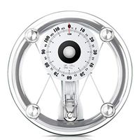 PLHMS Analog Bath Scale,Oversized Dial Scale,Tempered Glass, Large Dial, Clear Reading,Measuring Weight up to 120 KG/260LB